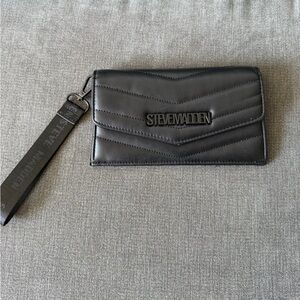 Steve Madden Flap Wallet Wristlet - Black